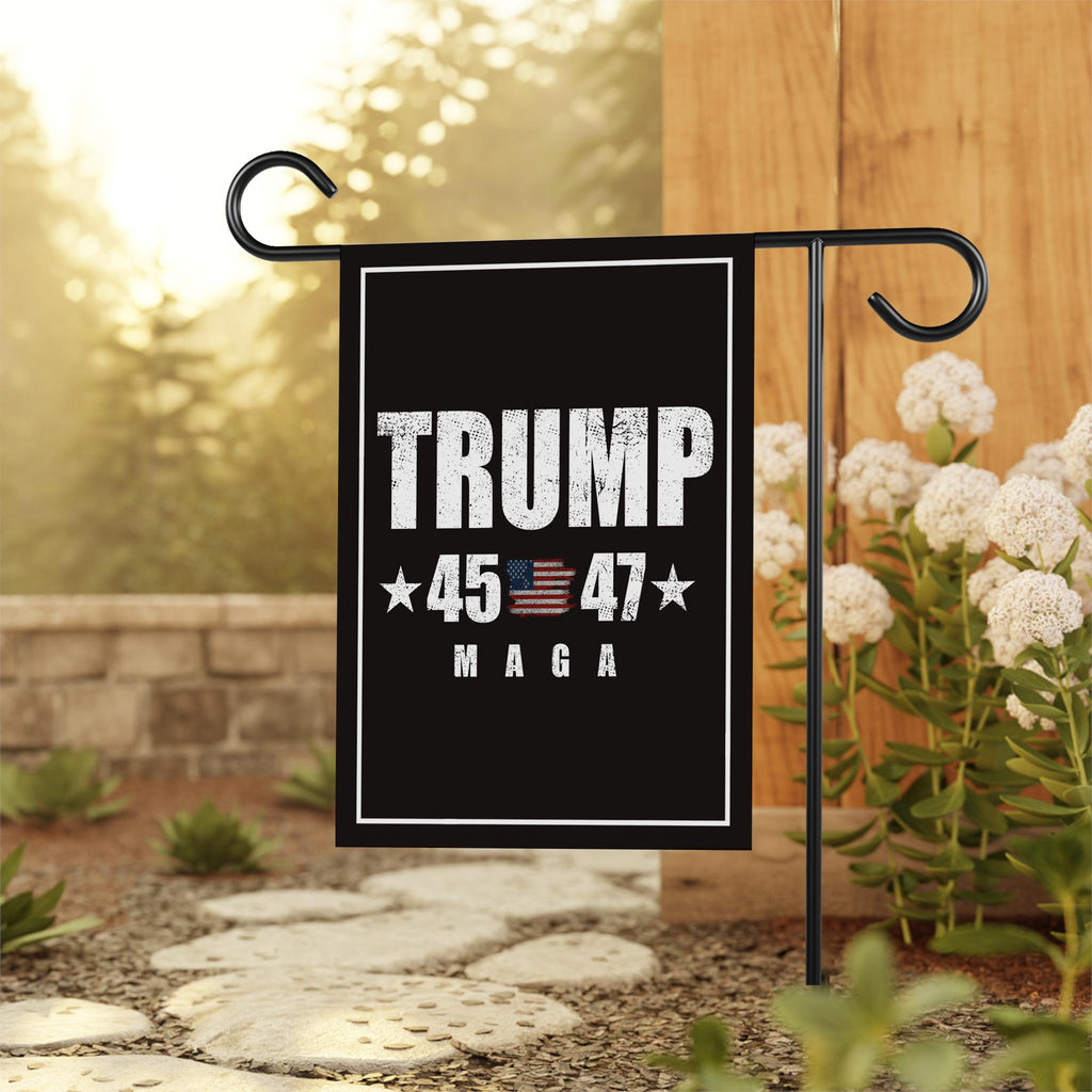 Trump 45-47 Garden Flag - 12x18 Inch Double Sided, Trump Won Again Flag, Donald Trump MAGA Flag, Trump 2024, Make America Great Again Flag