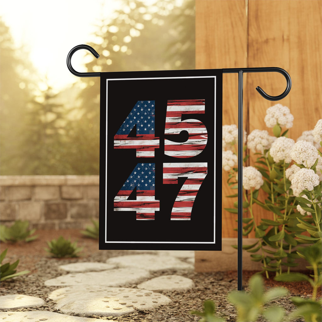 Trump 45-47 Garden Flag - 12x18 Inch Double Sided, Trump Won Again Flag, Donald Trump MAGA Flag, Trump 2024, Make America Great Again Flag