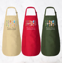 Custom Apron, Adjustable Neck Kitchen Apron, Full-Length Cooking Apron with Pockets, Custom Name Apron, Chef Name Personalized Gift Apron