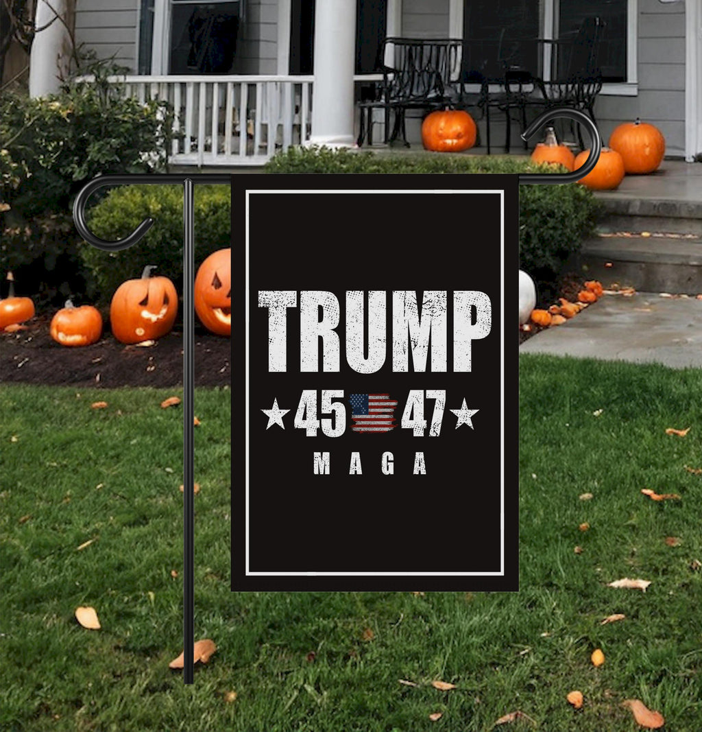 Trump 45-47 Garden Flag - 12x18 Inch Double Sided, Trump Won Again Flag, Donald Trump MAGA Flag, Trump 2024, Make America Great Again Flag