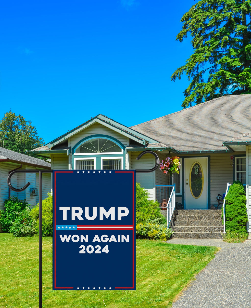 Trump 45-47 Garden Flag - 12x18 Inch Double Sided, Trump Won Again Flag, Donald Trump MAGA Flag, Trump 2024, Make America Great Again Flag