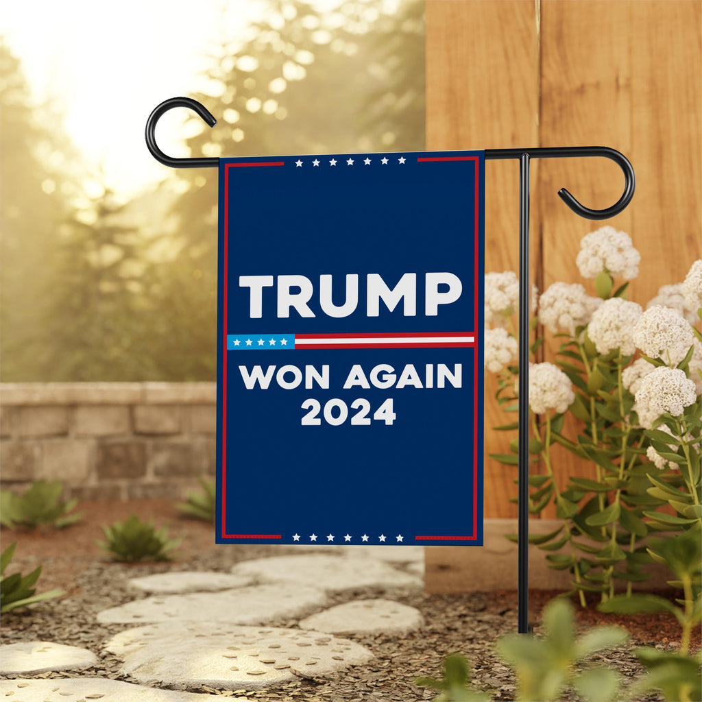 Trump 45-47 Garden Flag - 12x18 Inch Double Sided, Trump Won Again Flag, Donald Trump MAGA Flag, Trump 2024, Make America Great Again Flag