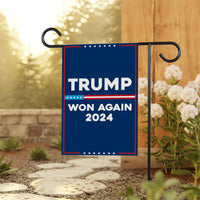 Trump 45-47 Garden Flag - 12x18 Inch Double Sided, Trump Won Again Flag, Donald Trump MAGA Flag, Trump 2024, Make America Great Again Flag