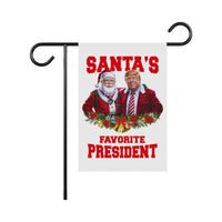 Santa's Favorite President Garden Flag - 12x18 Inch Double Sided, Trump Vance 2024 Flag, Trump Christmas Flag, Trump 2024 Christmas Flag