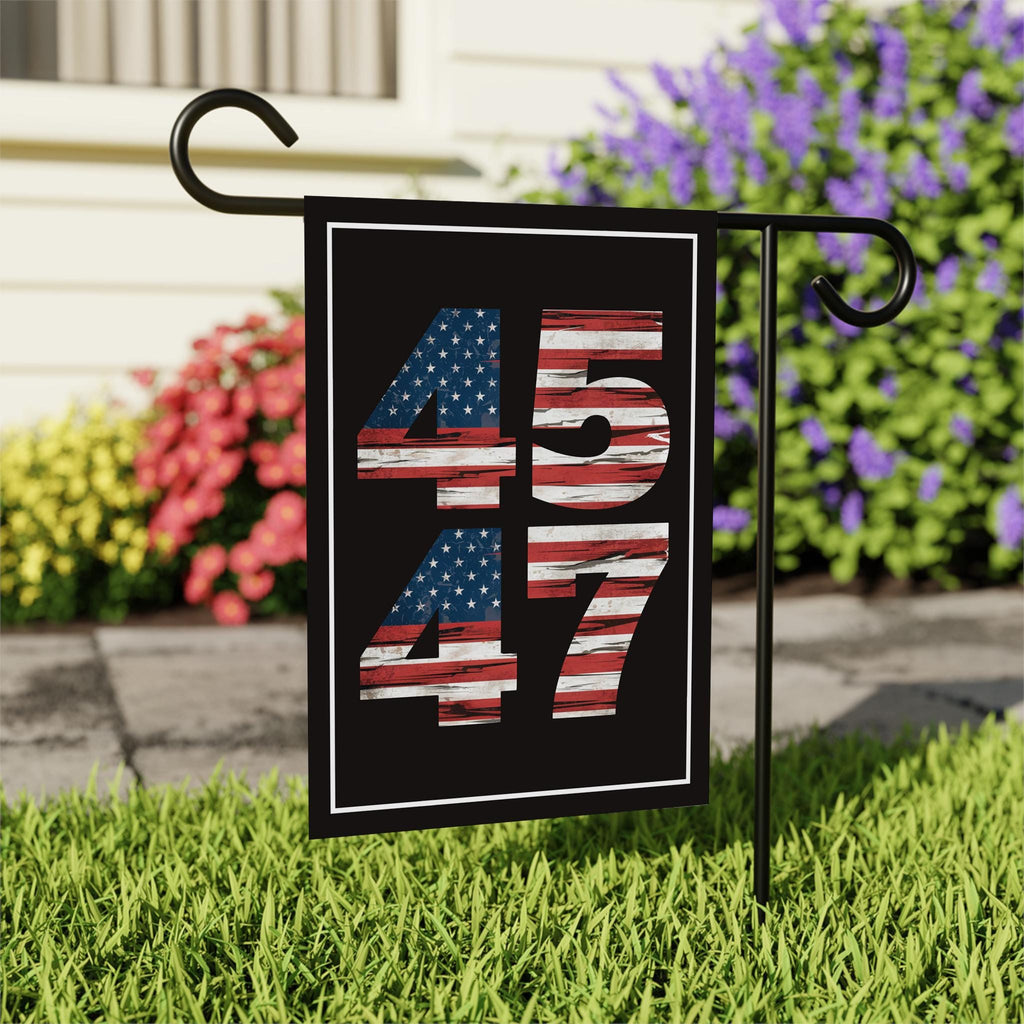 Trump 45-47 Garden Flag - 12x18 Inch Double Sided, Trump Won Again Flag, Donald Trump MAGA Flag, Trump 2024, Make America Great Again Flag