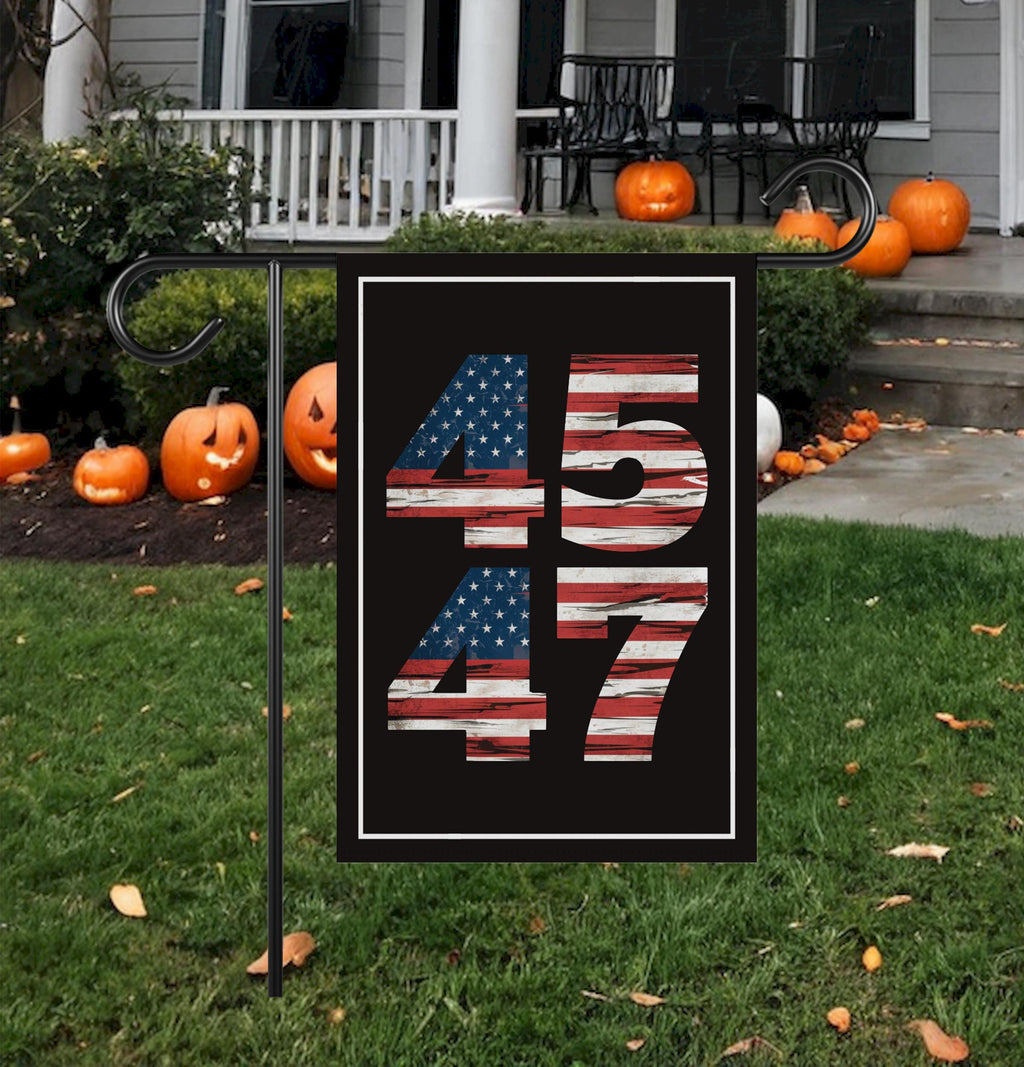 Trump 45-47 Garden Flag - 12x18 Inch Double Sided, Trump Won Again Flag, Donald Trump MAGA Flag, Trump 2024, Make America Great Again Flag