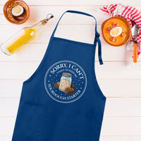 Sorry I Can't I Have To Feed My Sourdough Starter Apron, Adjustable Neck, Full-Length Sourdough Starter  Apron with Pockets, Sourdough Apron