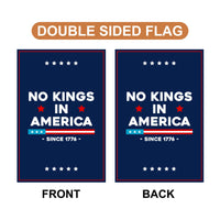 No Kings In America Garden Flag, 12x18 Inch Double Sided, Resist Hate Flag