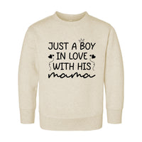 Just a Boy in Love with His Mama Baby Bodysuit, Baby Shirt, Toddler Sweatshirt - Mother's Day Gift, Cute Gift for Mom from Baby Boy