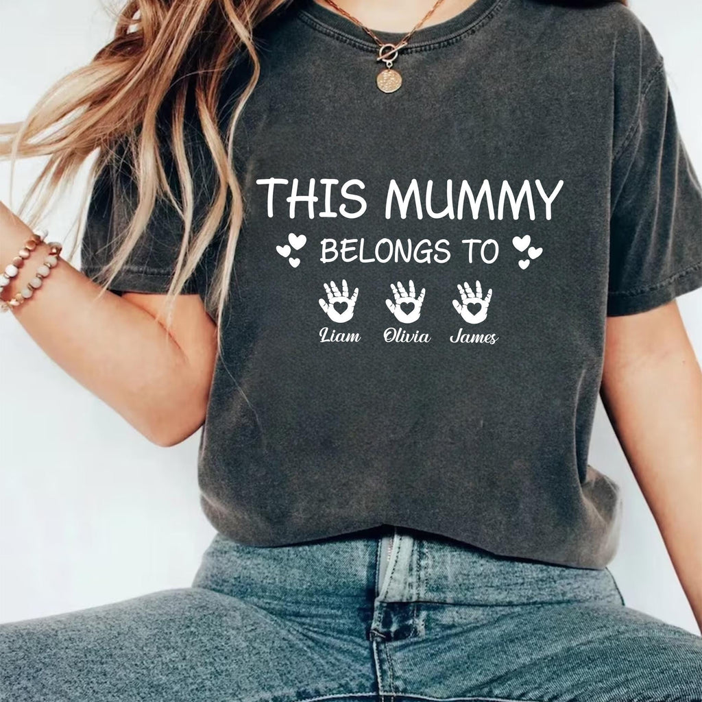 This Mummy Belongs Short Sleeve Shirt