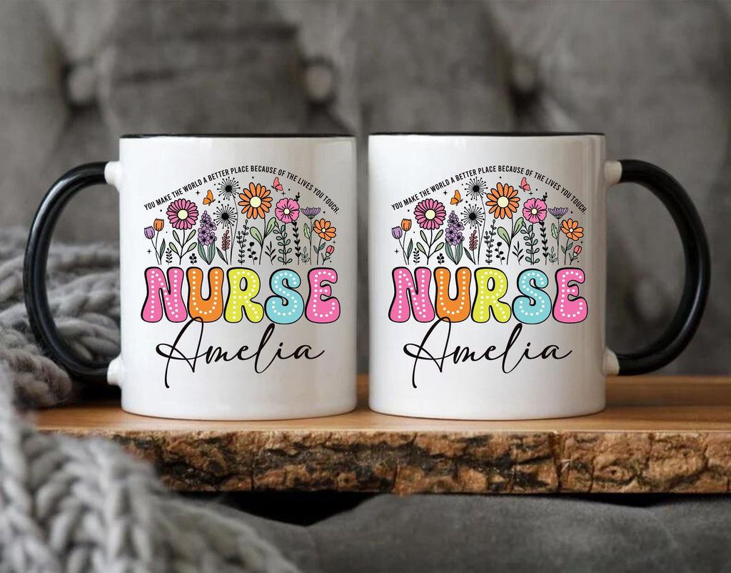 Custom Nurse Coffee Mug, Personalized Nurse Gift, Funny Medical Mug, Custom Name Nursing Cup, Cute Nurse Appreciation Gift, Healthcare Mug