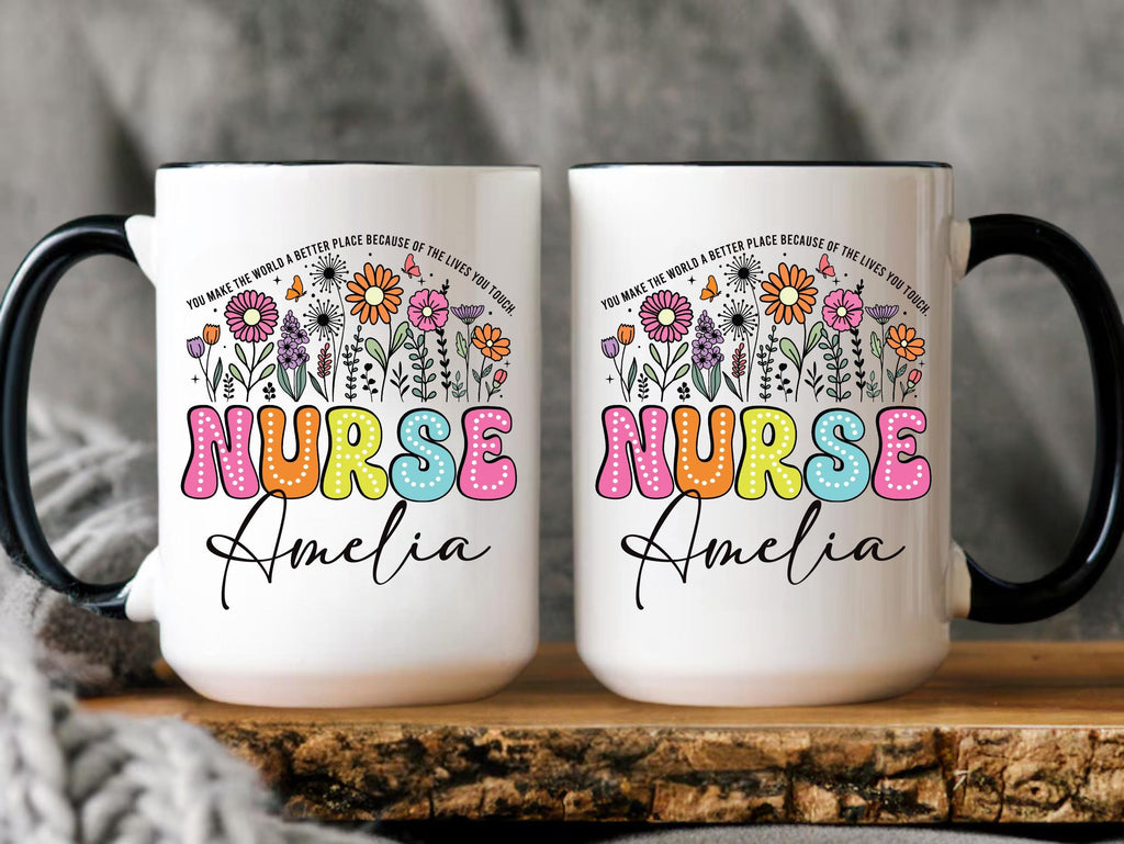 Custom Nurse Coffee Mug, Personalized Nurse Gift, Funny Medical Mug, Custom Name Nursing Cup, Cute Nurse Appreciation Gift, Healthcare Mug
