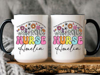 Custom Nurse Coffee Mug, Personalized Nurse Gift, Funny Medical Mug, Custom Name Nursing Cup, Cute Nurse Appreciation Gift, Healthcare Mug