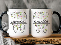 Personalized Dental Coffee Mug, Custom Dental Hygienist Gift, Funny Dentist Office Cup, Orthodontist Appreciation Mug, Dental Assistant Gift