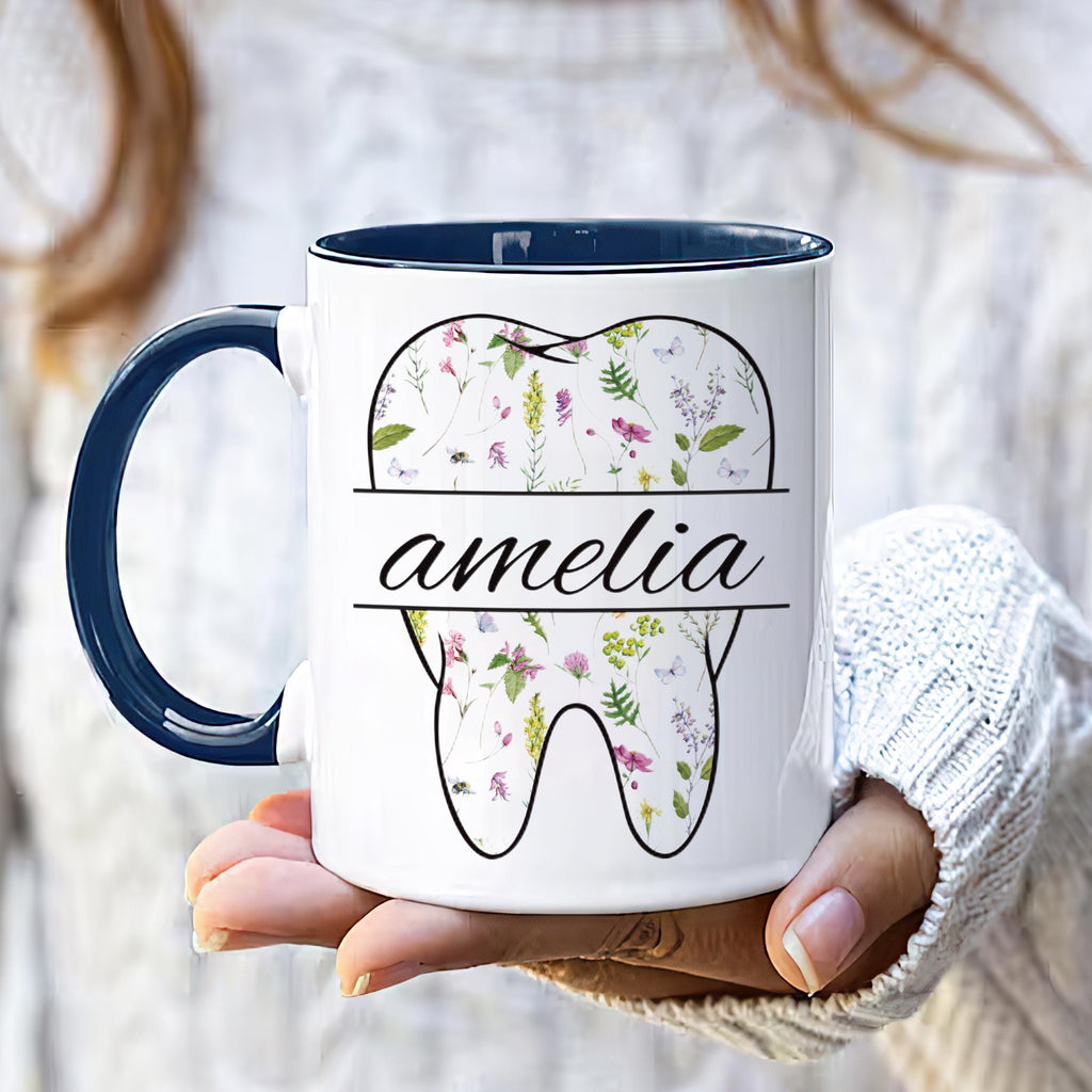 Personalized Dental Coffee Mug, Custom Dental Hygienist Gift, Funny Dentist Office Cup, Orthodontist Appreciation Mug, Dental Assistant Gift