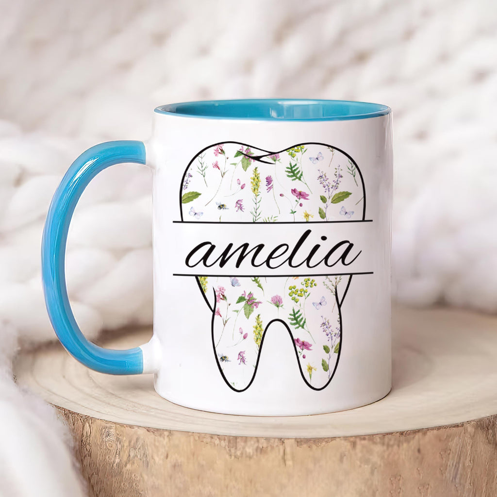 Personalized Dental Coffee Mug, Custom Dental Hygienist Gift, Funny Dentist Office Cup, Orthodontist Appreciation Mug, Dental Assistant Gift
