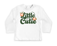Little Cutie Baby Bodysuit, Baby Shirt, Toddler Sweatshirt - Retro Orange Fruit Outfit, Cute Baby Shower Gift, Trendy Citrus Baby Clothes