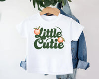Little Cutie Baby Bodysuit, Baby Shirt, Toddler Sweatshirt - Retro Orange Fruit Outfit, Cute Baby Shower Gift, Trendy Citrus Baby Clothes