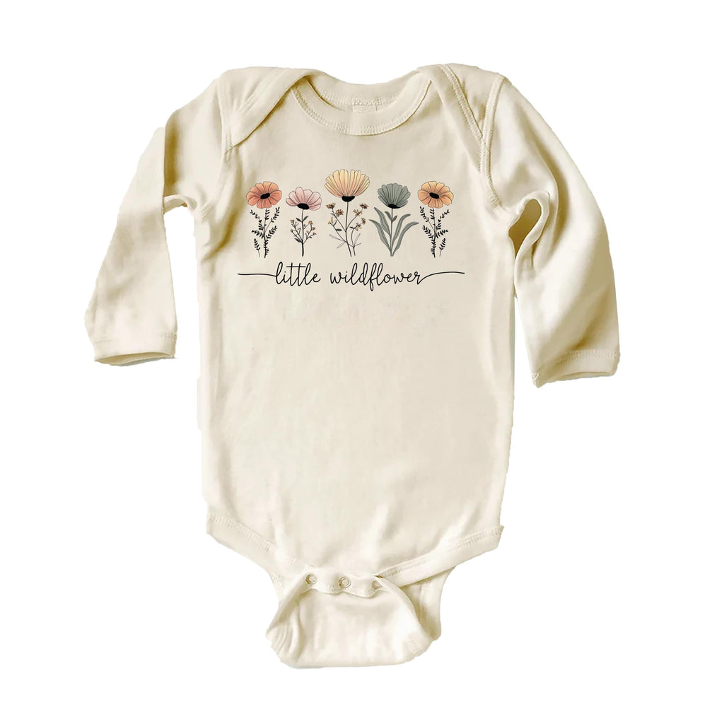 Little Wildflower Baby Bodysuit, Baby Shirt, Toddler Sweatshirt - Boho Girl Flower Outfit, Baby Shower Gift for Girls, Cute Nature Clothes