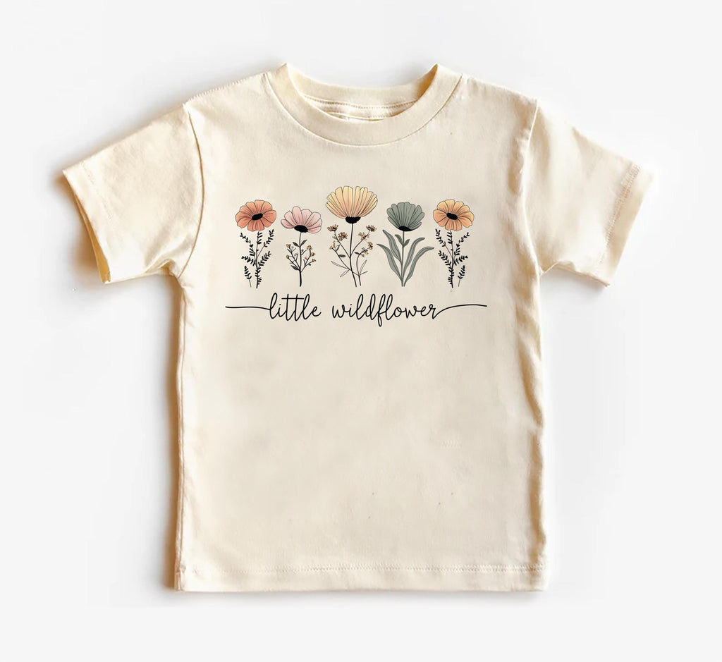 Little Wildflower Baby Bodysuit, Baby Shirt, Toddler Sweatshirt - Boho Girl Flower Outfit, Baby Shower Gift for Girls, Cute Nature Clothes