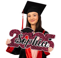 Personalized 2025 Graduation Sign, PVC Custom Name Senior Graduation Party Prop Sign, High School College University School Graduation Gift