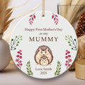 First Mother’s Day Ornament, Ceramic Keepsake Gift, New Mummy Personalized Gift, Mama Mom Mam Mother’s Day Present, Gift from Baby