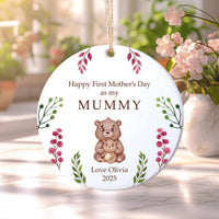 First Mother’s Day Ornament, Ceramic Keepsake Gift, New Mummy Personalized Gift, Mama Mom Mam Mother’s Day Present, Gift from Baby