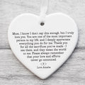 Personalized Mum Ornament, Ceramic Keepsake Gift, Mother’s Day Gift, Birthday Gift for Mum, Thank You Mum Present, Custom Gift for Her
