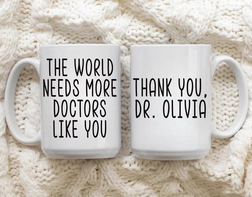 Personalized Doctor Coffee Mug, Custom Medical Gift, Doctor Appreciation Cup, Thank You Mug for Healthcare Worker, Doctor Retirement Gift