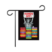 Hands Off Protest Garden Flag, Double Sided, Resist Hate Flag, Anti-Trump Flag, Women's Rights Flag, Resist Racism Flag, Resist Fascism Flag