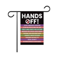 Hands Off Protest Garden Flag, Double Sided, Resist Hate Flag, Anti-Trump Flag, Women's Rights Flag, Resist Racism Flag, Resist Fascism Flag