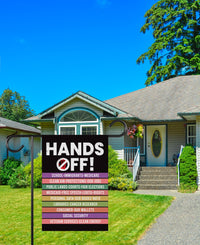 Hands Off Protest Garden Flag, Double Sided, Resist Hate Flag, Anti-Trump Flag, Women's Rights Flag, Resist Racism Flag, Resist Fascism Flag