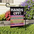Hands Off Protest Garden Flag, Double Sided, Resist Hate Flag, Anti-Trump Flag, Women's Rights Flag, Resist Racism Flag, Resist Fascism Flag