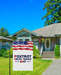 Foxtrot Delta Tango 8647 Garden Flag, 12x18 Inch Double Sided, Resist Hate Flag, Anti-Trump, Funny Anti-Trump Anti-Elon Flag, Political Flag