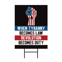 Fight Injustice Yard Sign - Resist Hate Lawn Sign, Anti-Trump Sign, Resist Racism, Resist Fascism Yard Sign with Metal H-Stake