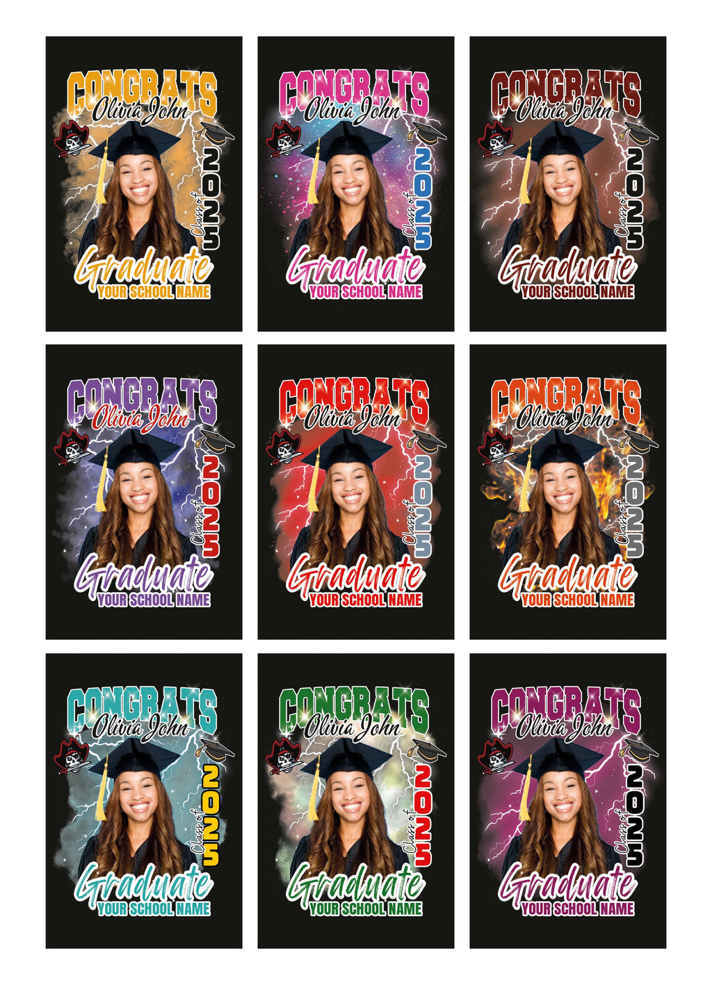 Personalized Graduation Garden Flag with Photo, Double Sided, Custom Name & School, Graduation Decoration 2025 Yard Sign, Class of 2025 Flag
