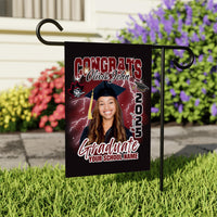 Personalized Graduation Garden Flag with Photo, Double Sided, Custom Name & School, Graduation Decoration 2025 Yard Sign, Class of 2025 Flag