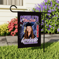 Personalized Graduation Garden Flag with Photo, Double Sided, Custom Name & School, Graduation Decoration 2025 Yard Sign, Class of 2025 Flag