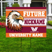 Personalized Future Student Graduation Yard Sign 2025, Mascot Sign, Custom Graduate School College University Yard Sign with Metal H-Stake