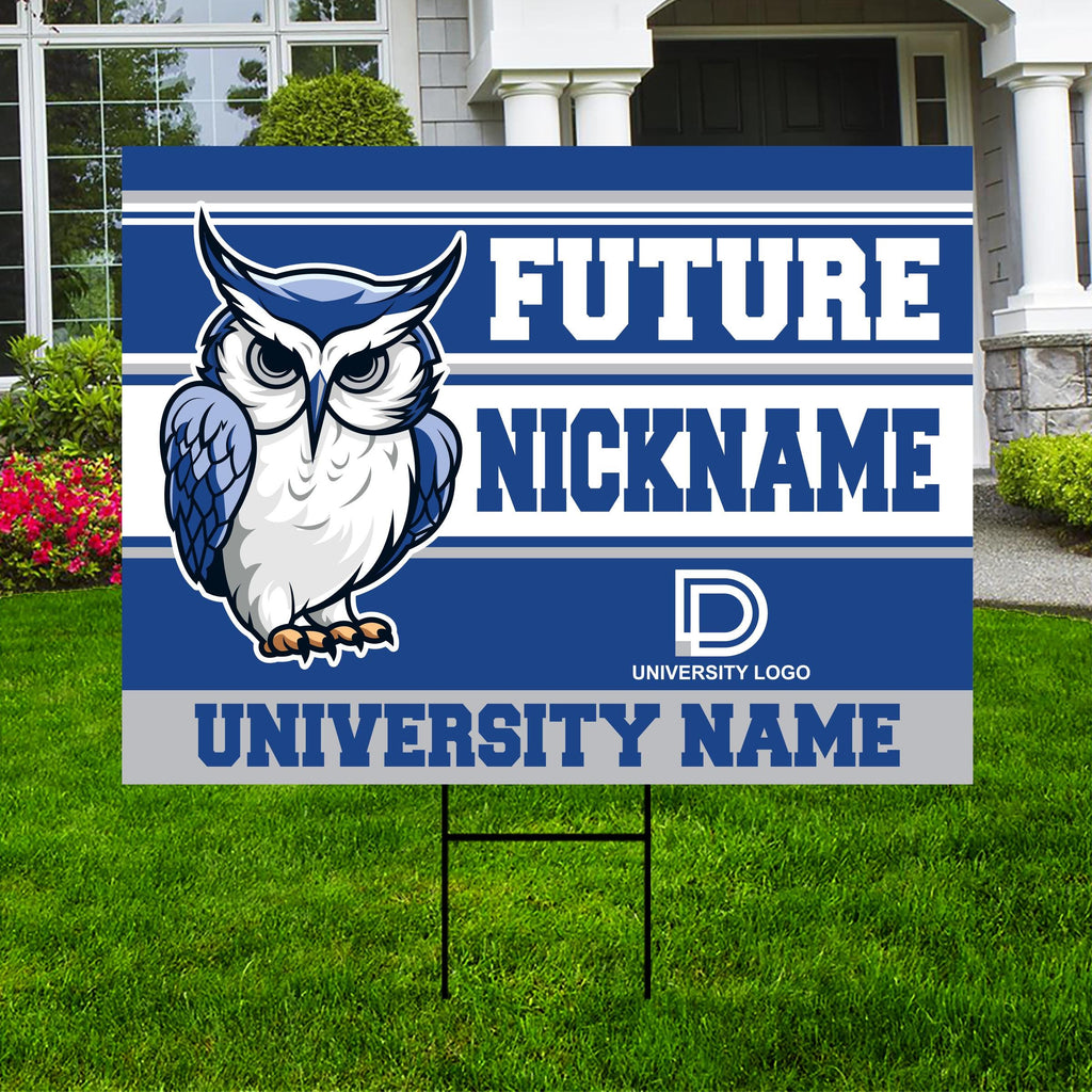 Personalized Future Student Graduation Yard Sign 2025, Mascot Sign, Custom Graduate School College University Yard Sign with Metal H-Stake