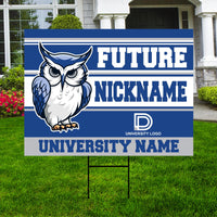 Personalized Future Student Graduation Yard Sign 2025, Mascot Sign, Custom Graduate School College University Yard Sign with Metal H-Stake