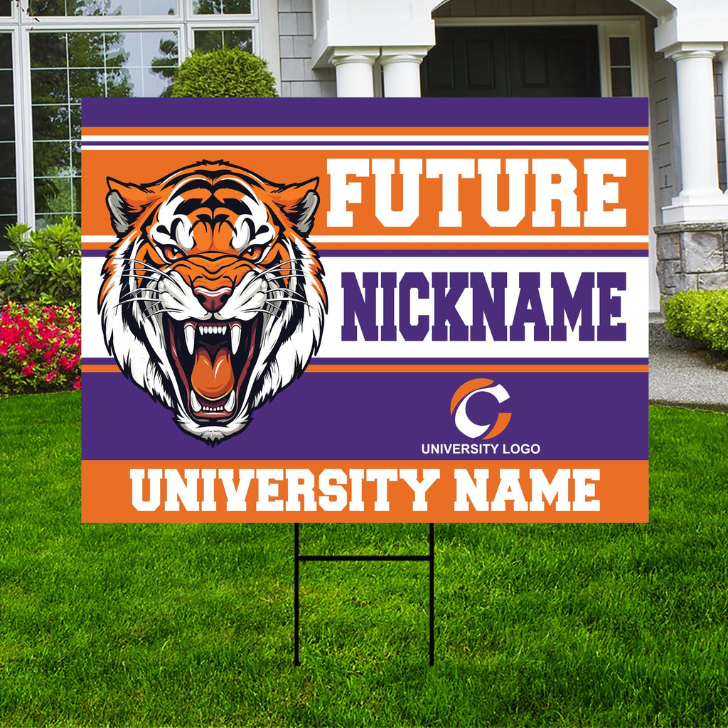 Personalized Future Student Graduation Yard Sign 2025, Mascot Sign, Custom Graduate School College University Yard Sign with Metal H-Stake