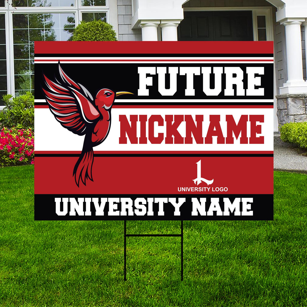 Personalized Future Student Graduation Yard Sign 2025, Mascot Sign, Custom Graduate School College University Yard Sign with Metal H-Stake