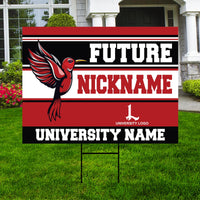 Personalized Future Student Graduation Yard Sign 2025, Mascot Sign, Custom Graduate School College University Yard Sign with Metal H-Stake