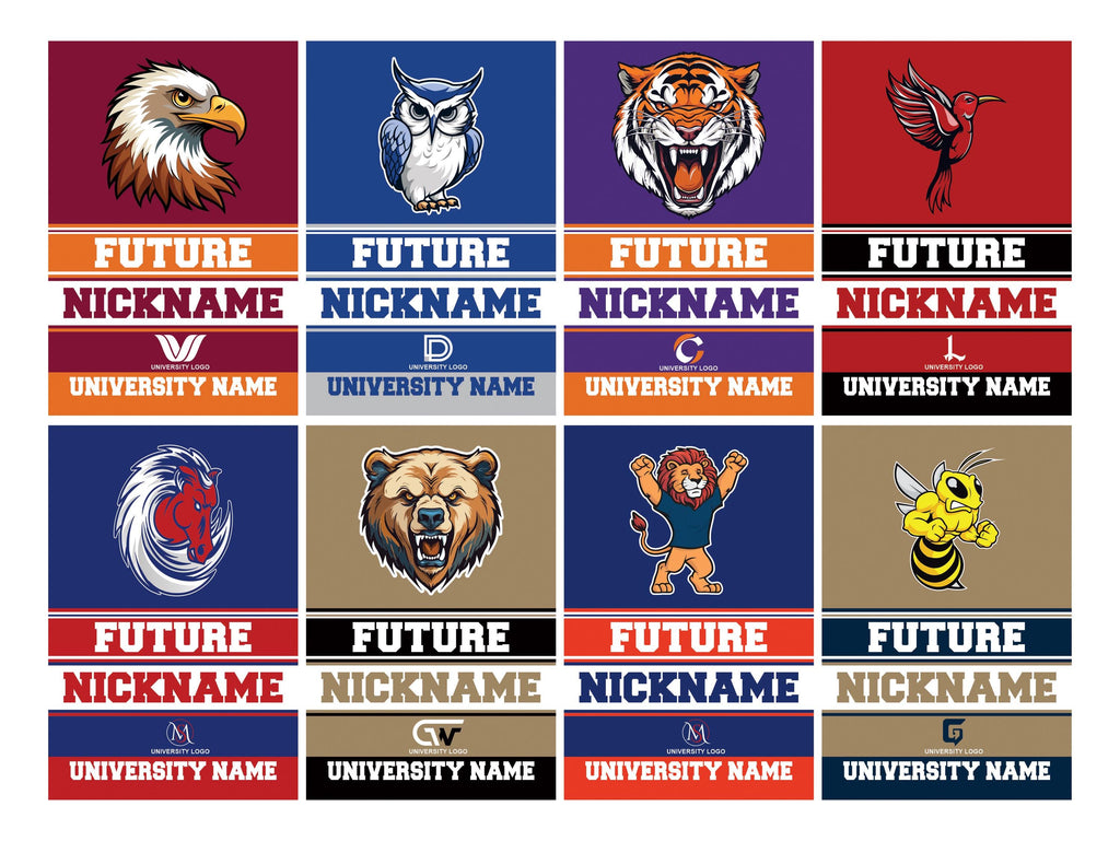 Personalized Future Student Graduation Yard Sign 2025, Mascot Sign, Custom Graduate School College University Yard Sign with Metal H-Stake
