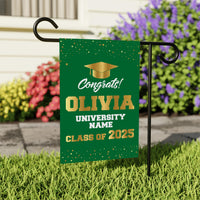 Personalized College Graduation Garden Flag, Double Sided Custom School, University Logo, Class of 2025 Yard Sign, Graduate Celebration Flag