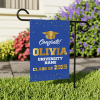 Personalized College Graduation Garden Flag, Double Sided Custom School, University Logo, Class of 2025 Yard Sign, Graduate Celebration Flag