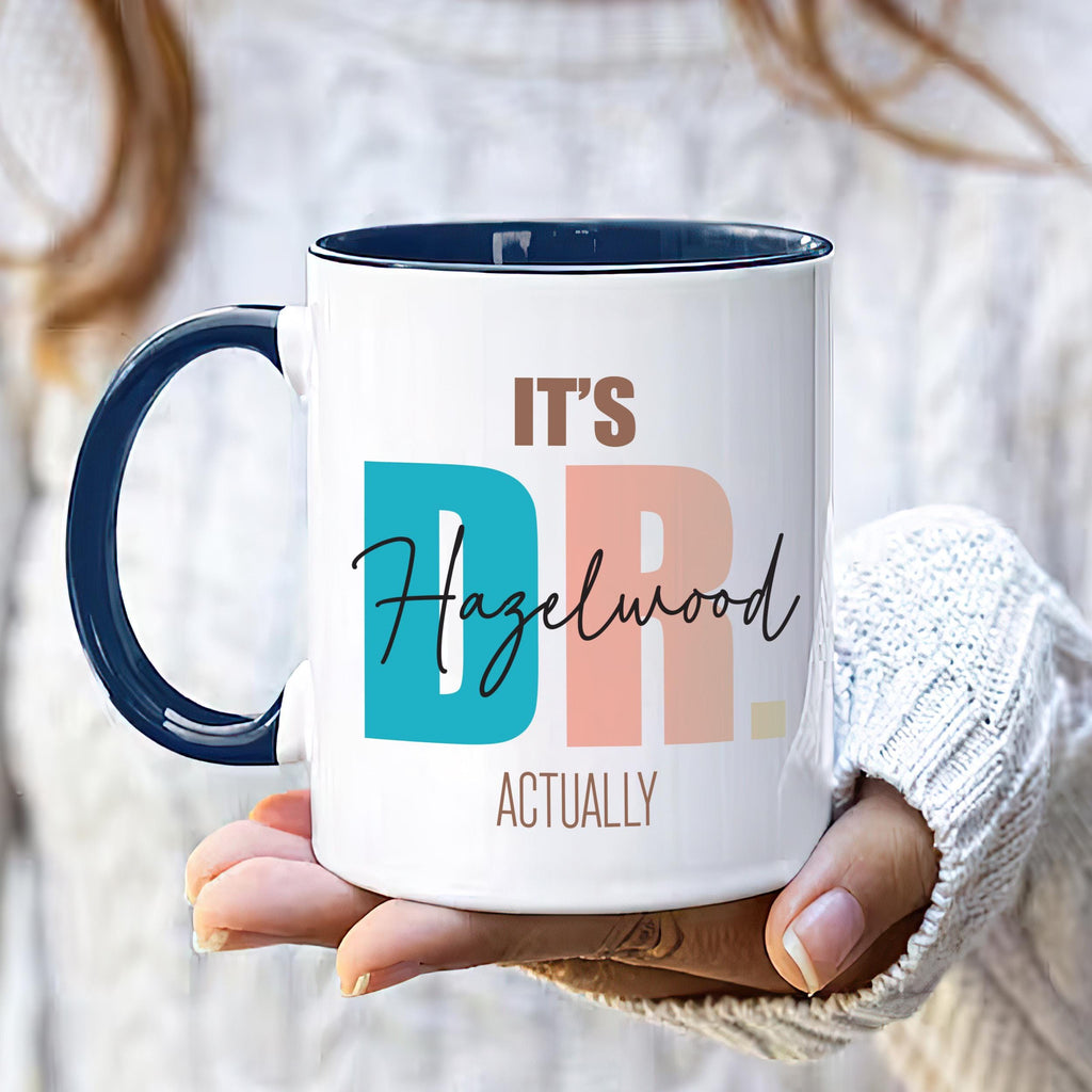 It’s Actually Dr Coffee Mug, Funny Doctor Graduation Mug, Custom Medical School Gift for Her or Him, Personalized MD Mug, New Doctor Cup