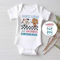 Custom Baseball Baby Bodysuit, Baby Shirt, Toddler Sweatshirt, Brother Cheerleader Tee, Little Sibling Softball College Game Gift, Two Sided
