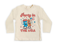 Retro 4th of July Baby Bodysuit, Baby Shirt, Toddler Sweatshirt - Party in the USA Outfit, Patriotic Memorial Day Baby Gift, Red White Blue
